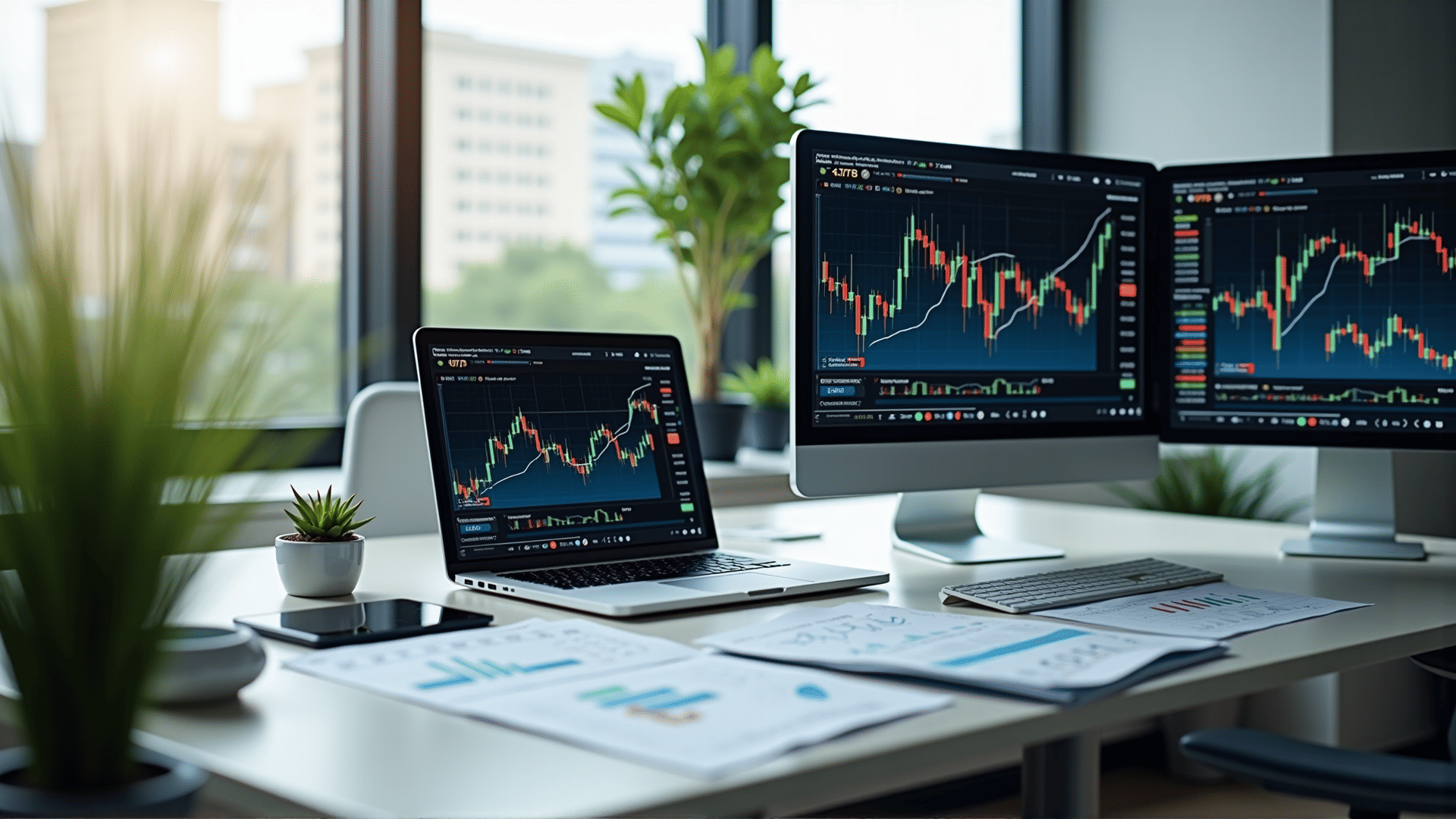Basic trading setup with charts